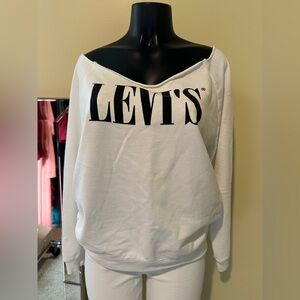 Levi's Women's White Sweatshirt with Logo